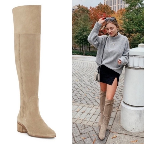 Vince Camuto Shoes - Vince Camuto Kreesell Suede Knee High Boot Taupe Size 5.5